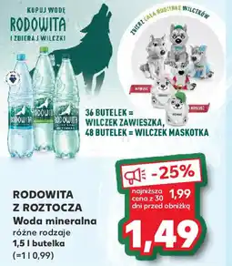 Kaufland Rodowita z roztocza woda mineralna oferta