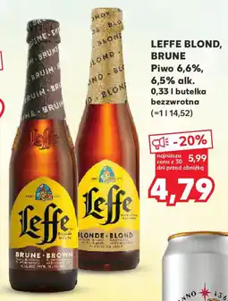 Kaufland Leffe blond, brune piwo 6,6%, 6,5% alk. oferta