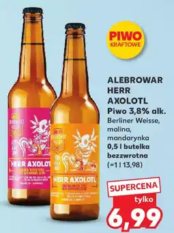 Kaufland Alebrowar herr axolotl piwo 3,8% alk. oferta