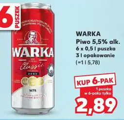 Kaufland Warka piwo 5,5% alk. oferta