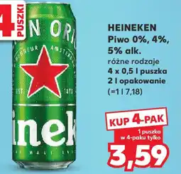 Kaufland Heineken piwo 0%, 4%, 5% alk. oferta