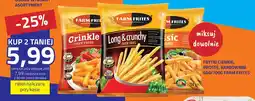 Frytki cienkie, proste, karbowane farm frites