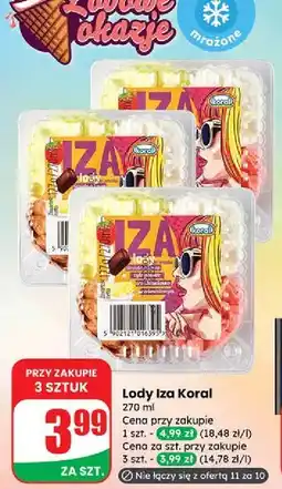 Dino Lody śmietankowo-czekoladowym z sorbetem pomarańczowym i wiśniowym Koral Iza oferta