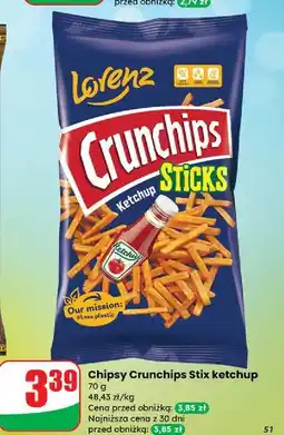 Dino Chipsy ketchupowe Crunchips Sticks oferta