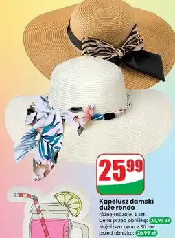 Kapelusz damski z dużym rondem