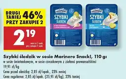 Biedronka Śledź w sosie czosnkowym z ziołami prowansalskimi Marinero szybki śledzik oferta