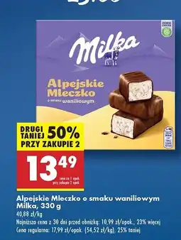 Biedronka Czekoladki waniliowe Milka alpejskie mleczko oferta