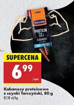 Biedronka Kabanosy z szynki Tarczyński protein oferta