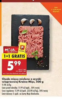 Biedronka Mięso mielone z szynki wieprzowej Kraina mięs oferta