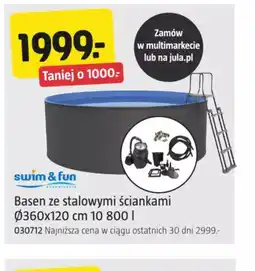 Jula Basen ze stalowymi ściankami Swim & Fun oferta