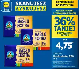 Lidl Masło ekstra 82% Łowickie oferta