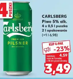 Kaufland Carlsberg piwo 5% alk. oferta