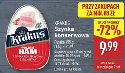 ALDI Krakus szynka konserwowa oferta