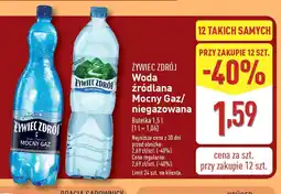 ALDI Żywiec zdrój woda źródlana mocny gaz/ niegazowana oferta