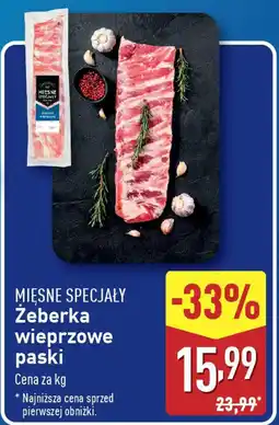 ALDI Mięsne specjały zeberka wieprzowe paski oferta