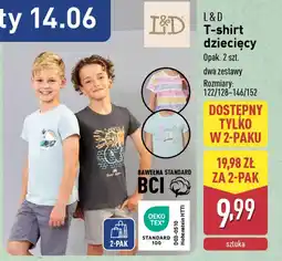 ALDI L&d t-shirt dziecięcy oferta