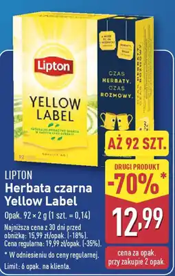 ALDI Lipton herbata czarna yellow label oferta