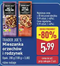 ALDI Trader joe's mieszanka orzechów i rodzynek oferta