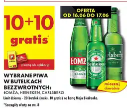 Biedronka Wybrane piwa w butelkach bezzwrotnych oferta