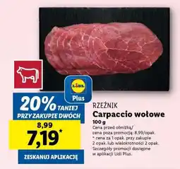 Lidl Carpaccio wołowe oferta