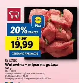 Lidl Wołowina – mięso na gulasz oferta