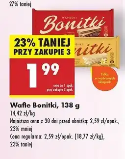 Biedronka Wafle kakaowe Bonitki oferta