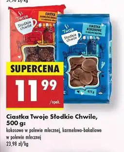 Biedronka Ciastka kokosowe z polewie mlecznej Twoje słodkie chwile oferta