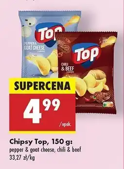 Biedronka Chipsy pepper & goat cheese Top chips Top (biedronka) oferta