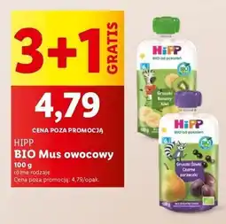 Lidl Mus gruszki - śliwki czarne porzeczki Hipp Bio oferta