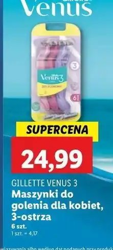 Lidl Maszynki do golenia mix kolor Gillette Venus 3 oferta