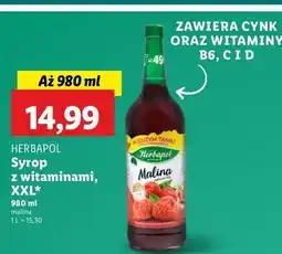 Lidl Syrop malinowy Herbapol oferta