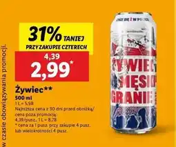 Lidl Piwo Żywiec Jasne Pełne oferta