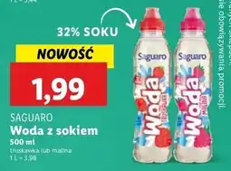 Lidl Woda malinowa Saguaro oferta