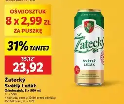 Lidl Piwo Zatecky Svetly Lezak oferta