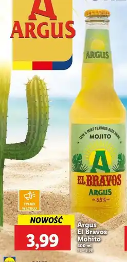 Lidl Piwo o smaku mohito Argus El Bravos oferta
