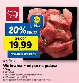 Lidl Mięso wołowe na gulasz Rzeźnik Codzienna Dostawa oferta