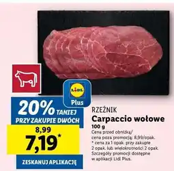 Lidl Carpaccio wołowe Rzeźnik Codzienna Dostawa oferta