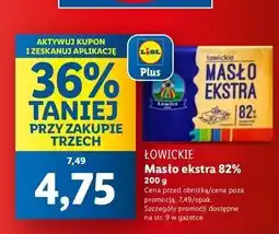 Lidl Masło ekstra 82% Łowicz 1906 Łowickie oferta