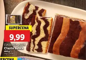 Lidl Ciasto zebra Cukiernia Lazur oferta