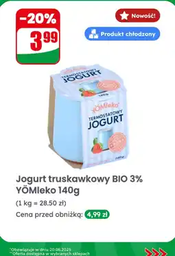 Dino Jogurt truskawkowy BIO 3% YÖMleko oferta