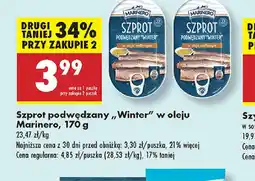 Biedronka Szprot podwędzany "Winter" w oleju Marinero oferta