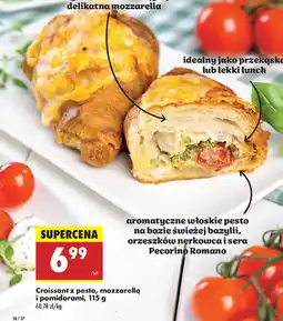 Biedronka Croissant z pesto, mozzarellą i pomidorami oferta