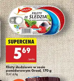 Biedronka Filety śledziowe w sosie pomidorowym Graal oferta
