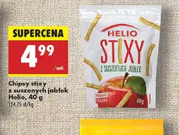Biedronka Chipsy stixy z suszonych jabłek Helio oferta