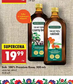 Biedronka Sok 100% Premium Rosa oferta