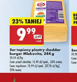 Biedronka Ser topiony plastry cheddar burger Mlekovita oferta