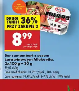 Biedronka Ser camembert z sosem żurawinowym Mlekovita oferta
