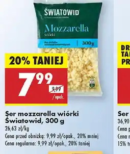 Biedronka Ser mozzarella wiórki Swiatowid oferta