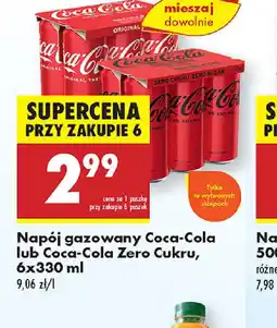 Biedronka Napój gazowany Coca-Cola lub Coca-Cola Zero Cukru oferta