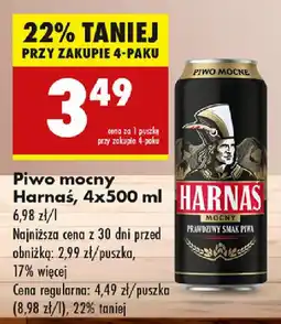 Biedronka Piwo mocny Harnaś oferta